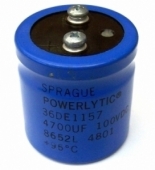 NOS Sprague Powerlytic 36DE1157 4700UF 100VDC Can Capacitor H
