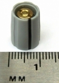 Gray tapered collet knob with black line, 9mm top, 10mm bottom, 4mm Shaft size, for SSL and other gear parts  Knob T9/B10-004-GRY-L. K1-1