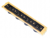 Lot Of FOUR New Neutrik NC4MD-LX-B 4-Pin Male Gold Black Panel Connectors. CA