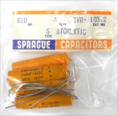 4 NOS Sprague Atom TVA-1103 600UF 6VDC Electrolytic Capacitors. CV