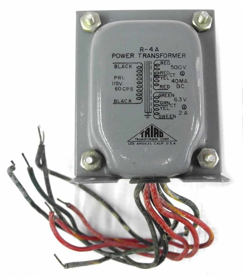 Triad R 4a 500vct 6 3vct Power Transformer For Tube Gear Wires Need Repair Pr