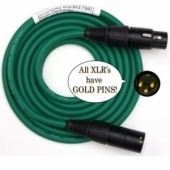 CABLE CRAFT Top Quality Mic Cable with Gold XLR (GREEN)