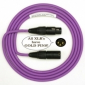 CABLE CRAFT Top Quality Mic Cable with Gold XLR (VIOLET)
