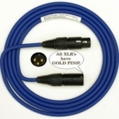 CABLE CRAFT Top Quality Mic Cable with Gold XLR (Blue)