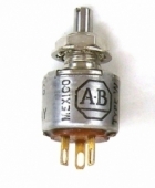 NOS A-B Cermet 1/8 shaft 1/4" Bushing Cermet 25K Reverse Audio Taper Pot. PD