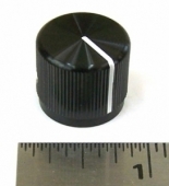 3/4"" Machined Aluminum Knob, straight knurl, 1/4"" shaft
