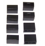 Set of 8 black replacement switch caps for all UREI UA 1176LN. UC
