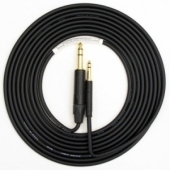 "CABLE CRAFT Gold 1/4"" TRS Plug to Gold TT Plug Audio Cable"