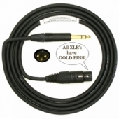 Gold 1/4" TRS Plug to Gold XLR female Audio Cable