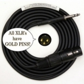 Gold TT Plug to Gold XLR female Audio Cable
