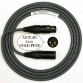 CABLE CRAFT Top Quality Mic Cable with Gold XLR (GRAY)