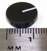 Black Collet Knob Cap With White Line for pro audio gear parts CAP-13-BLK-L. K2-24