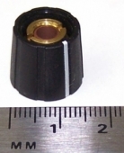 Medium Bottom concentric knob, 6 mm shaft size, for dbx and other gear. K1-14