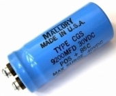 NOS Mallory CGS922U030R3C 9200UF 30VDC Can Capacitor D