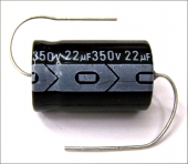 New MIEC 22UF 350V 105C Axial Electrolytic Capacitor