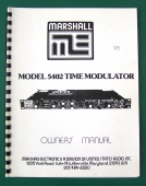 Owners Manual, Marshall 5402 Time Modulator