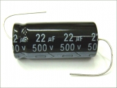 New MIEC 22UF 500V 105C Axial Electrolytic Capacitor