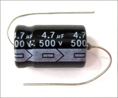 New MIEC 4.7UF 500V 105C Axial Electrolytic Capacitor