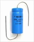 New Mallory CDE 250UF 75V Axial Capacitor, Xlnt Quality
