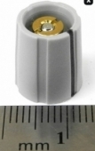 Gray tapered collet knob with black line, 10mm top, 11mm bottom, 4mm shaft size, for dbx and other gear parts KNOB-T10/B11-004-GRY-L. K1-5B