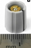 Gray tapered collet knob with black line, 10mm top, 11mm bottom, 1/8" shaft size, for dbx and other gear parts KNOB-T10/B11-125-GRY-L. K1-6B