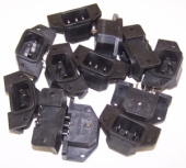 12 Singatron AC-009 IEC AC Power Connectors, 90 Degree PC Mount Dual Grounds CA