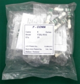 Qty 25 F-Conn FS6U-RV5 RG6 Universal Nickel Plated F Connectors Green ID Ring CP