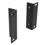 Set Of TWO New 3.5" 2 RU Black Anodized Ears For DIY 19" Rack Mount Projects. RA
