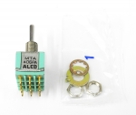 New Alco MTA406PA 4 Pole Bat Handle 1/4" On-On-On Mini Toggle Switch. MS