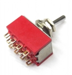 C&K 7401 4PDT On-On Polished Bat Handle Mini Toggle Switch. MS