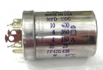 Mallory FP 420.438 10@400, 4@350, 4@150, 20@25 Twist Lock Can Capacitor CC