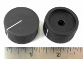 Machined 1.25" Knurled Aluminum Knob w/White Line, For 1/4" Shaft Controls. KM