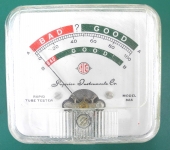 Used 82A Meter For Superior Tube Testers, 10ma DC Full Scale, Tested, Works Well. ME