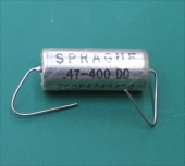 Sprague Vitamin Q Type .47UF 400VDC Glass / Oil Capacitor, Guitar Amps Etc. CV