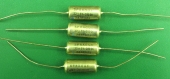 Lot Of 4 NOS .22 UF 200V 5% Sprague Quality Glass Sealed Capacitors. CV