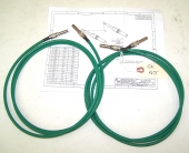 TWO New ADC 6.5' Length MG6V Green Mini WECO (Mid Size) 75 Ohm Video Cables. VS