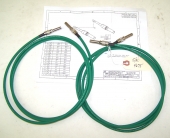 TWO New ADC 6.5' Length MG6V Green Mini WECO (Mid Size) 75 Ohm Video Cables. VS