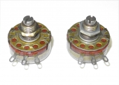 2 NOS A-B Type J 1.5M Slotted Linear Taper 2 Watt Adjustment Potentiometers. PC