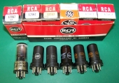 6 Vintage USA 6SK7 & 12SK7 Pentode Radio Tubes. Satisfaction Guaranteed. TM
