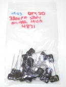 Qty. 20 NOS 3300PF 500V 332JO3 Silver Mica Dip Capacitors. CS