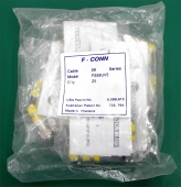 Qty 25 ICM FS59UV5 RG59 Nickel Plated F Connectors with Yellow ID Ring. CP