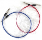 TWO New RED & BLUE ADC 2.5' MR2VX  Mini WECO (Mid Size) 75 Ohm Video Cables. VS