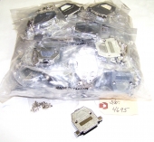 Lot 56 Plastic Shells for 25-pin D Sub Connectors w/hardware, in sealed bags. CI