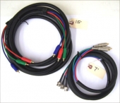 TWO Rugged Cables 15' RGB RCA-RCA and 7' RGB RCA-BNC A. VS