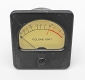 Vintage Simpson VU Meter, 3" x 3", Bakelite Case, Tested, Works Well. VU