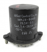 Allied Control MHJX-6049 Sealed Military/Aircraft Relay, 26.5 VDC 200 Ohm Coil, 5A 26.5 VDC Contacts. RL