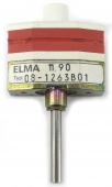 New Elma Type 08-1263B01 PC Mount 6 Position Rotary Switch, 4mm Flatted Shaft. SE