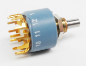 NOS Elma 1 Pole 2-12 Position Gold Non-Shorting Rotary Switch 4x8mm Shaft. SE