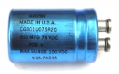 Mallory 800uf 75VDC CG801U075R2C Can Capacitor. CC