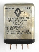 Used Hart W100D3-413 4 Pole 1HP 25A Delay Relay, 100 VDC Coil. 2 sets NO Contacts, 2 Sets NC Contacts. RL